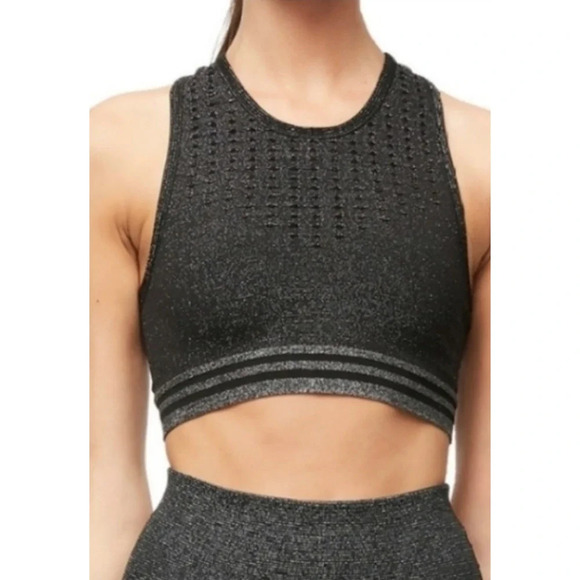 Good American Other - Good American Seamless Lurex Stripe‎ Bra in Black
